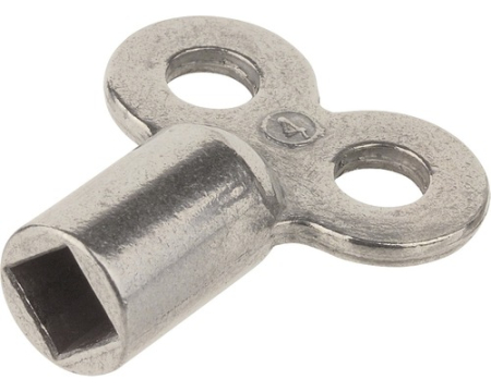 Uz Casnic - Cheie Aerisire Calorifer Nichelat 1/2 Inch 4 Laturi 5 mm