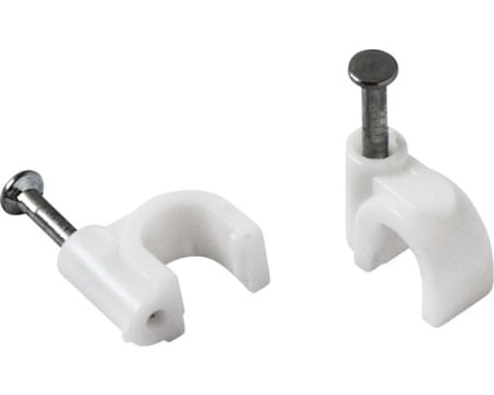 Cleme Clips Fixare Cablu 8mm set 50 Bucati Alb Strohm [2]