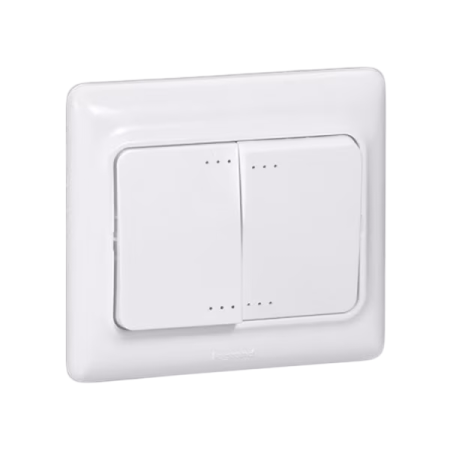 Intrerupator Dublu Legrand Kaptika Incastrat Alb [1]