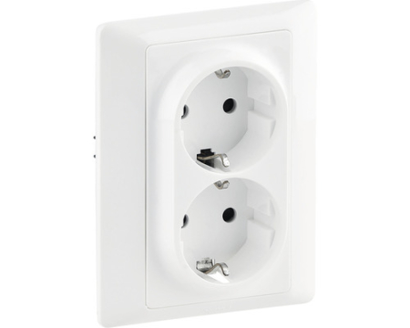 Electrice - Priza Dubla Impamantare Legrand Valena Life Alba Rama