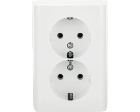 Electrice - Priza Dubla Ovivo Nivo Alba cu Impamantare pentru Interior