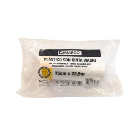 Benzi de mascare, folie si hartie de protectie - FOLIE PROTECTOARE CU BANDA DE PRECIZIE 35CM X 22,5M