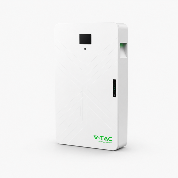 Acumulator V-TAC 14.33kWh Alb SLIM IP20 >8000 Cicluri Garantie 10 Ani [4]