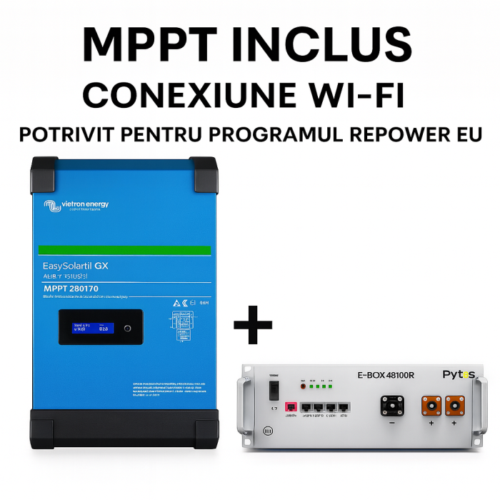 Victron EasySolar-II 48/5000 MPPT 250/100 + Baterie Pytes 5.12 TE – Pachet Fotovoltaic [1]
