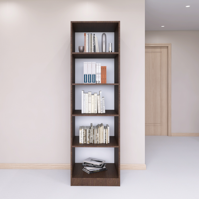 Bibliotecă cu 4 rafturi – H200 x A30 x L40 cm, Culoare Wenge, Pal 18mm [3]