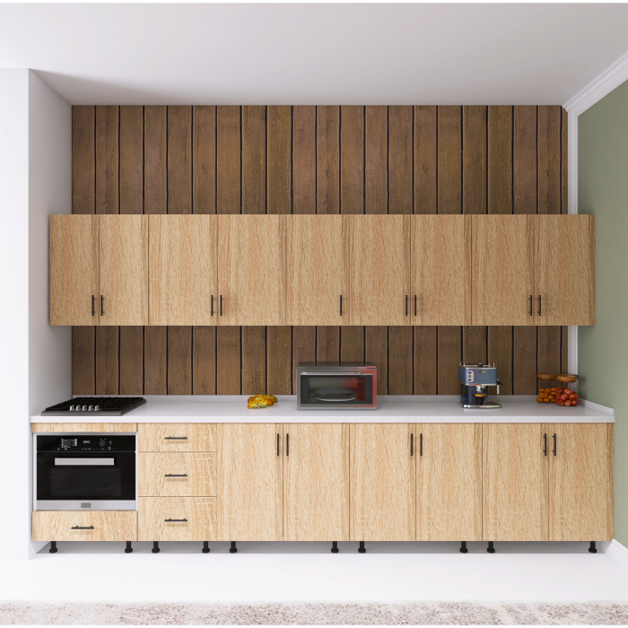Bucatarie ADA 340 cm, Culoare Stejar Sonoma,  Pal 18mm, Blat Termorezistent 2,8 CM Grosime [3]