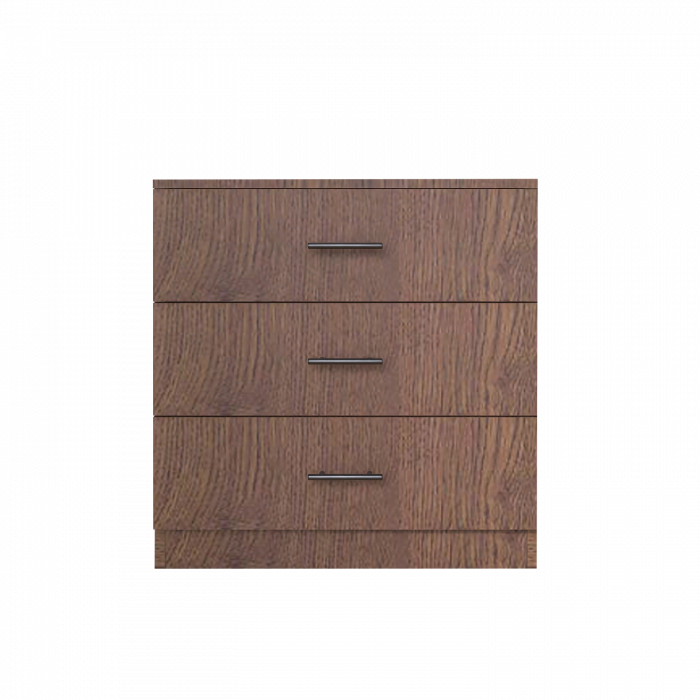 Comoda 3 sertare L80 cm x A43 cm x H75 cm, Culoare Wenge, Pal 18mm [3]