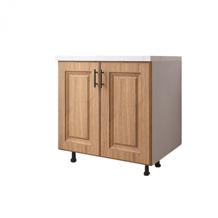 Corp Bucatarie H80 x A50 x L80 cm, Culoare  MDF Nuc , Blat Termorezistent [2]