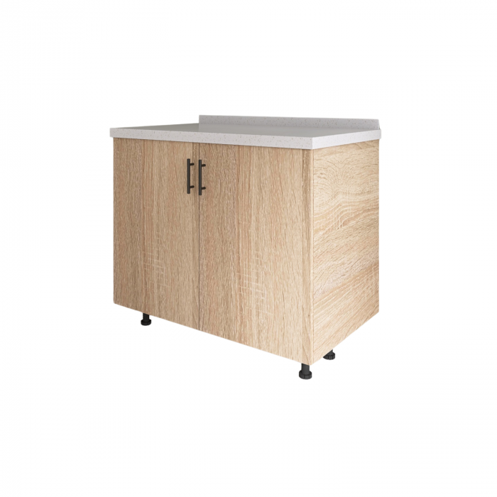 Corp Bucatarie H80 x A50 x L80 cm, Culoare Sonoma, Blat Termorezistent [2]