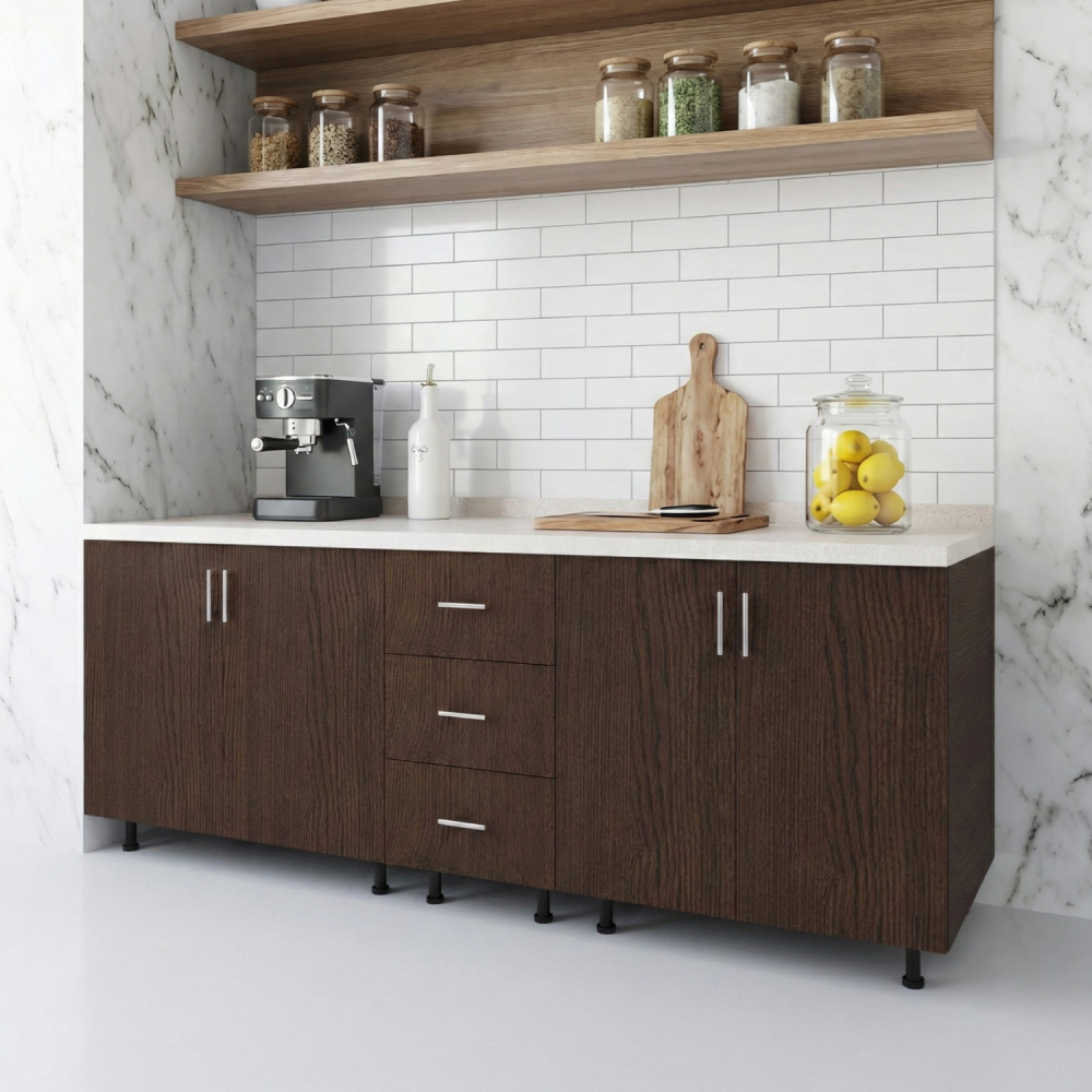 Corp Bucatarie L200 x H80 x A50cm, Culoare  Wenge,  Pal 18mm [2]