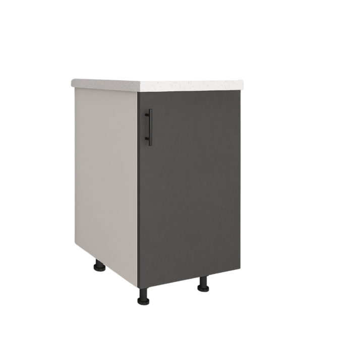 Corp Inferior Bucatarie Gri Antracit, H80 x L40 x A50 cm, Front MDF VOPSIT, Pal 18mm [1]