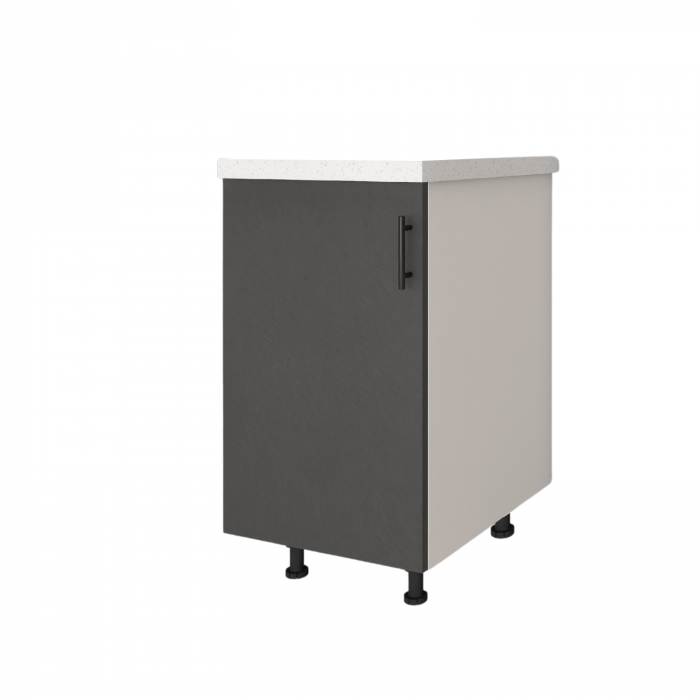 Corp Inferior Bucatarie Gri Antracit, H80 x L40 x A50 cm, Front MDF VOPSIT, Pal 18mm [2]