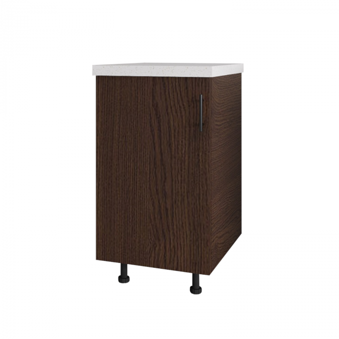 Corp Inferior Bucatarie L40 x H80 x A50 cm, Culoare Wenge, Blat Termorezistent 2,8cm [2]