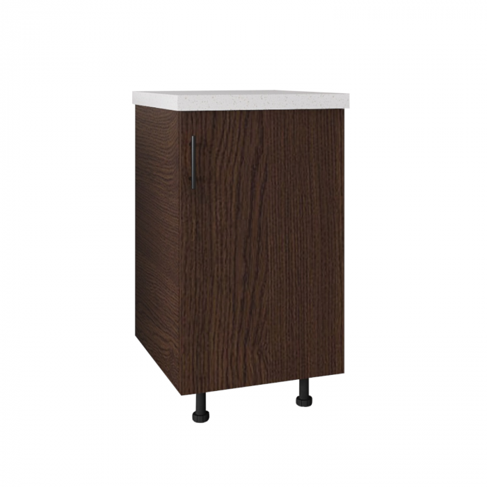 Corp Inferior Bucatarie L40 x H80 x A50 cm, Culoare Wenge, Blat Termorezistent 2,8cm [1]