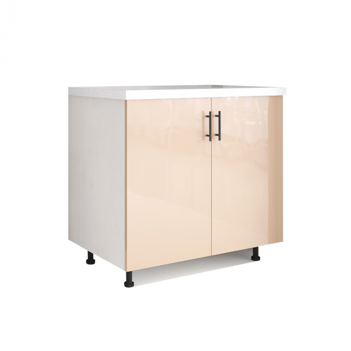 Corp Inferior Bucatarie L80 x H80 x A50 cm, Culoare Capucino, Blat Termorezistent 2,8cm [1]