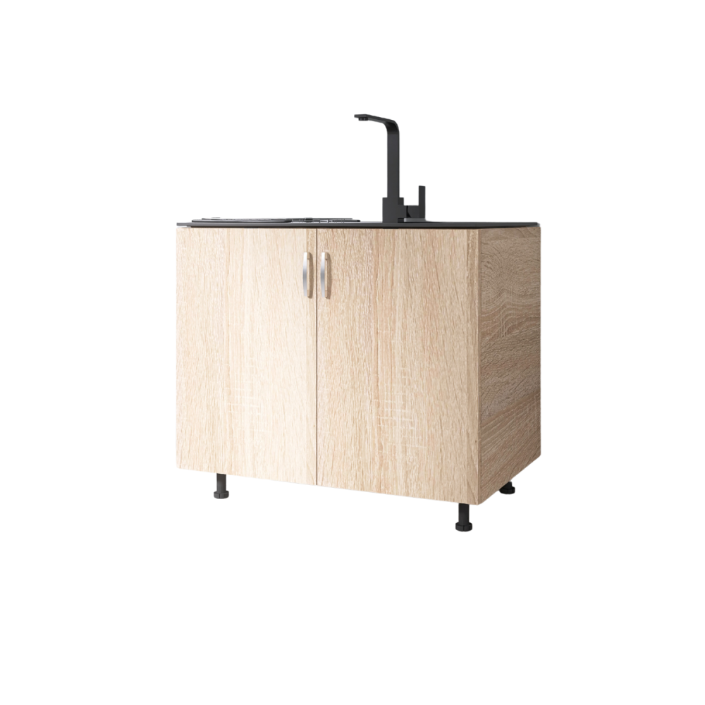 Corp Masca de Chiuveta  L80 x H87 x A50cm, Front Stejar Sonoma,  Pal 18mm [2]