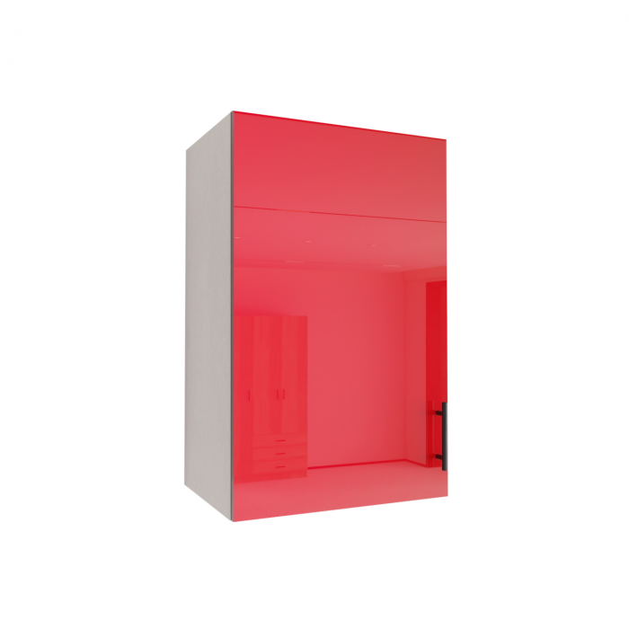 Corp suspendat Bucatarie, 1 usa, Culoare Rosu Lucios, L40 x A32 x H60cm, Front MDF, PAL 18mm [1]