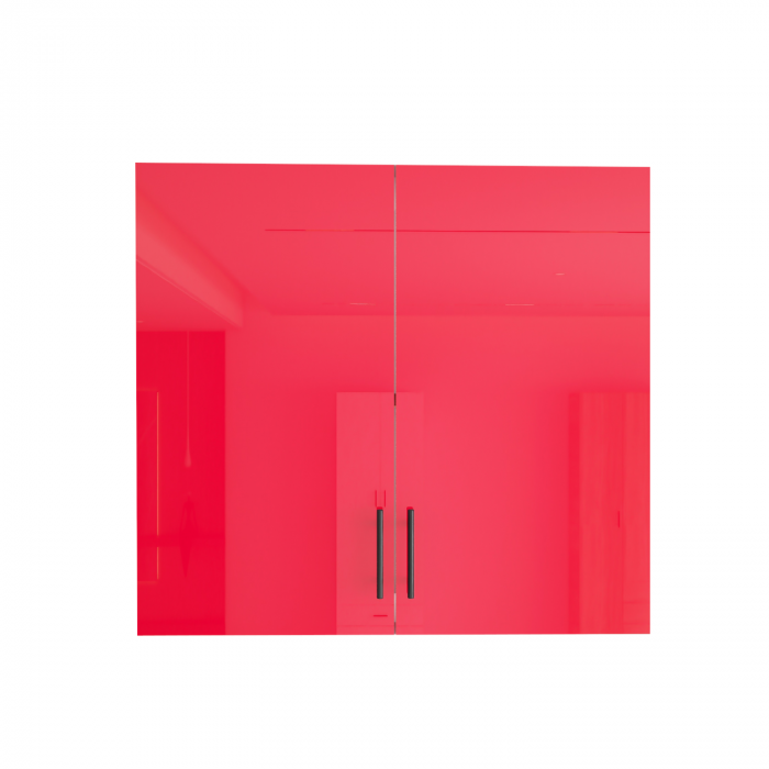 Corp suspendat MDF,  L80 x A30 x H60 cm2 usi, Rosu Super Lucios High Gloss [2]