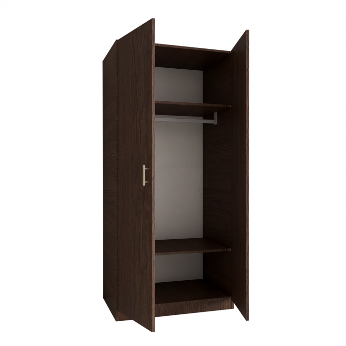 Dulap 2 usi cu bara haine, H200 x L80 x A50cm, Material Pal 18mm, Culoare Wenge [1]