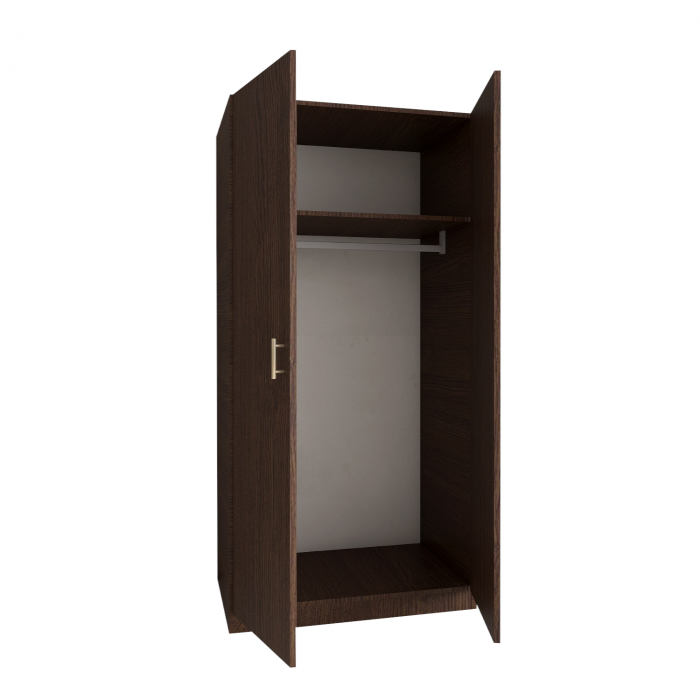 Dulap 2 usi cu bara haine, H200 x L80 x A50cm, Material Pal 18mm, Culoare Wenge [2]