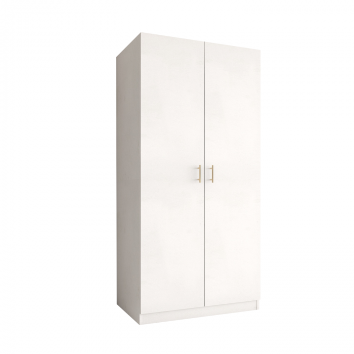 Dulap 2 usi cu rafturi, H200 x L80 x A40cm, Material Pal 18mm, Culoare Alb [2]