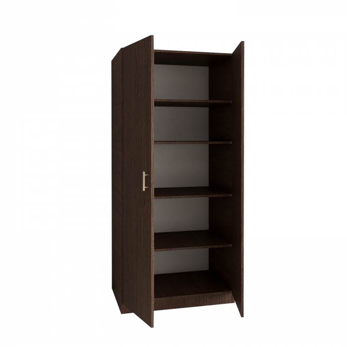 Dulap 2 usi cu rafturi, H200 x L80 x A50cm, Material Pal 18mm, Culoare Wenge [1]