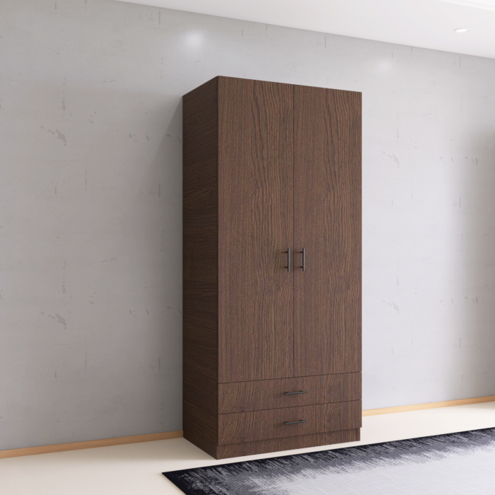 Dulap 2 usi si 2 sertare, H200 x L80 x A52cm, Material Pal 18mm, Culoare Wenge [3]