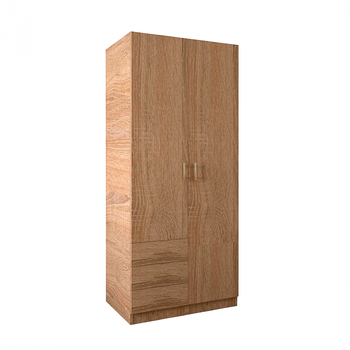 Dulap 2 usi si 3 sertare, H200 x L80 x A50cm, Material Pal 18mm, Culoare Sonoma [1]