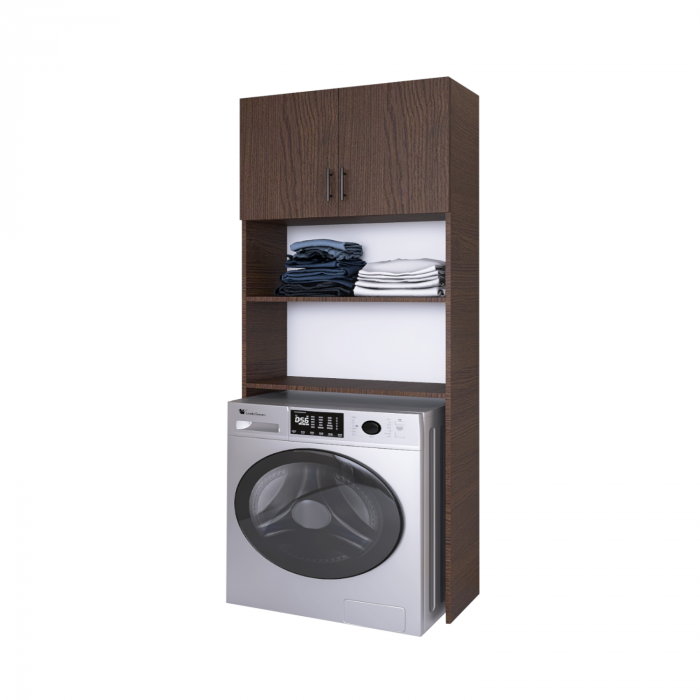 Dulap Baie Masina Spalat H200 x L64 x A35 cm, PAL 18mm, Cant ABS, Culoare Wenge [3]