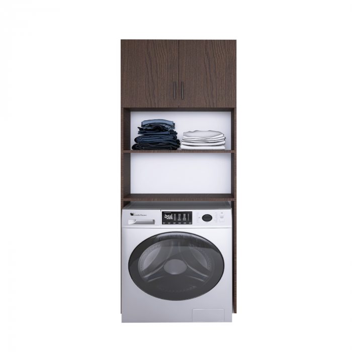 Dulap Baie Masina Spalat H200 x L64 x A35 cm, PAL 18mm, Cant ABS, Culoare Wenge [2]