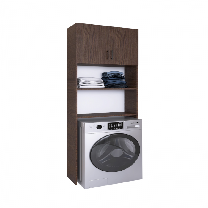 Dulap Baie Masina Spalat H200 x L64 x A35 cm, PAL 18mm, Cant ABS, Culoare Wenge [1]