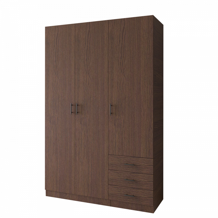 Dulap cu 3 usi si 3 sertare H200 x A52 x L120 cm, Pal 18mm, Culoare Wenge [2]