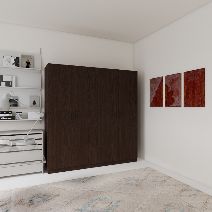 Dulap cu 4 ui H200 x A52 x L160cm, Culoare Wenge, Pal 18mm [1]
