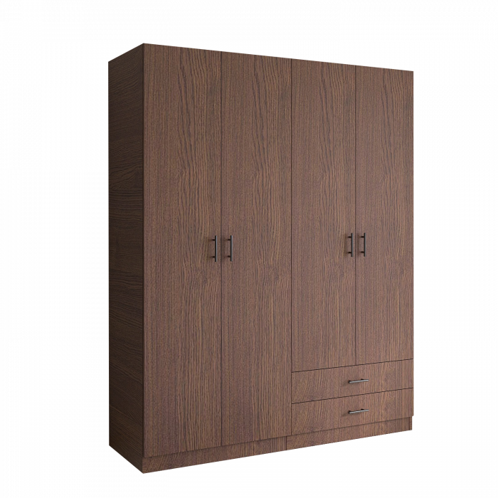 Dulap cu 4 usi si 2 sertare H200 x A52 x L160 cm, Pal 18mm, Culoare Wenge [2]