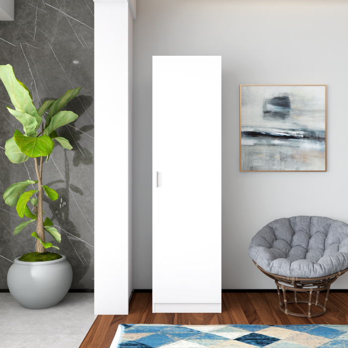 Dulap cu o usa  CU POLITE H200 x L50 x A52cm , Culoare ALB, Pal 18mm [2]