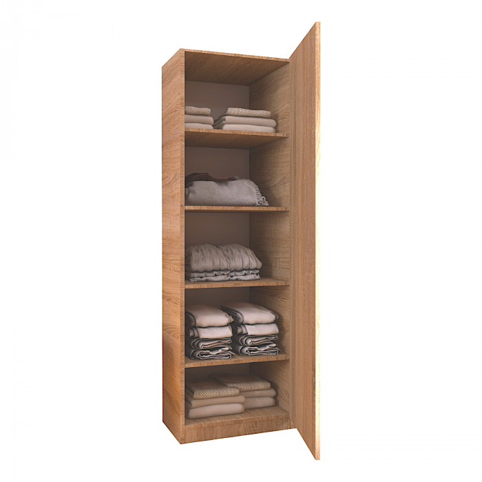 Dulap cu o usa  CU POLITE H200 x L50 x A52cm , Culoare Stejar Sonoma, Pal 18mm [2]