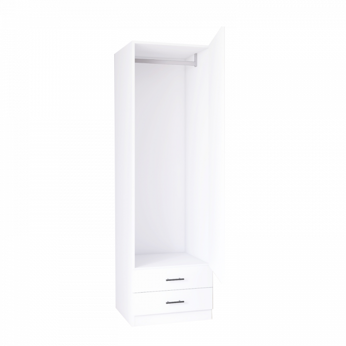 Dulap cu o usa si 2 sertare H200 x L50 x A52cm , Culoare Alb, Pal 18mm [2]