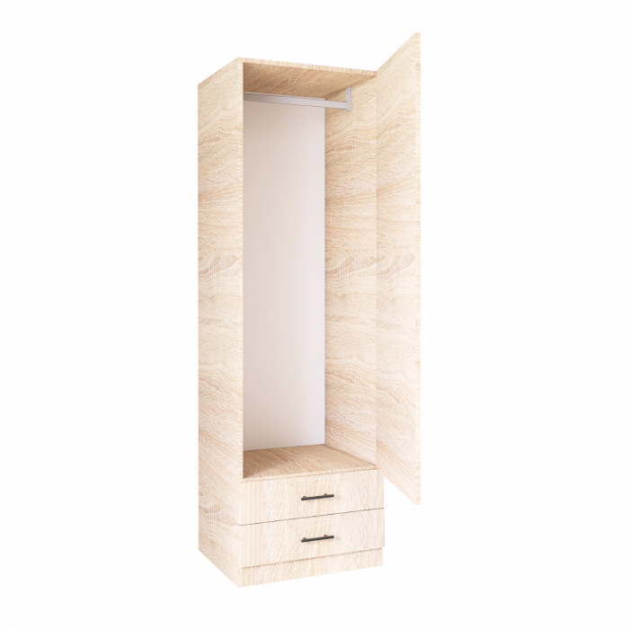 Dulap cu o usa si 2 sertare H200 x L50 x A52cm , Culoare Stejar Sonoma, Pal 18mm [4]