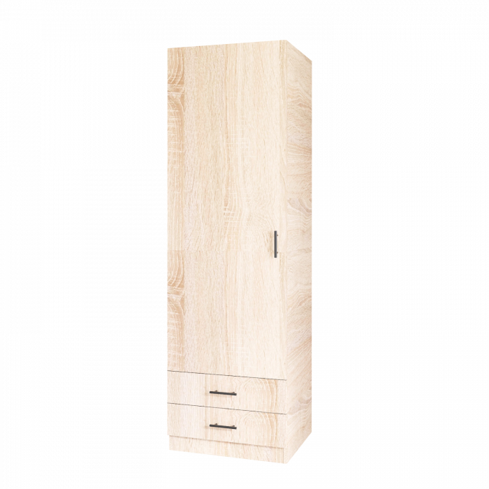 Dulap cu o usa si 2 sertare H200 x L50 x A52cm , Culoare Stejar Sonoma, Pal 18mm [3]