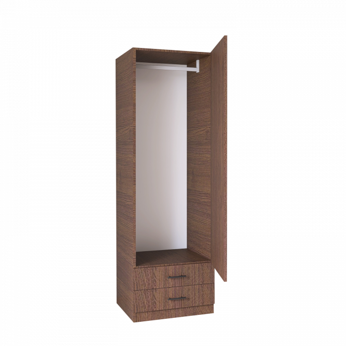 Dulap cu o usa si 2 sertare H200 x L50 x A52cm , Culoare Wenge, Pal 18mm [2]