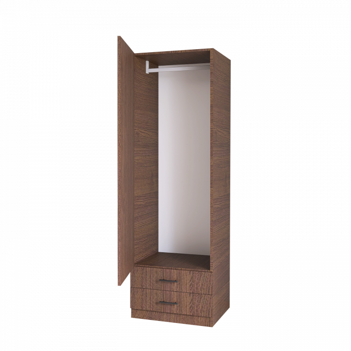 Dulap cu o usa si 2 sertare H200 x L50 x A52cm , Culoare Wenge, Pal 18mm [3]