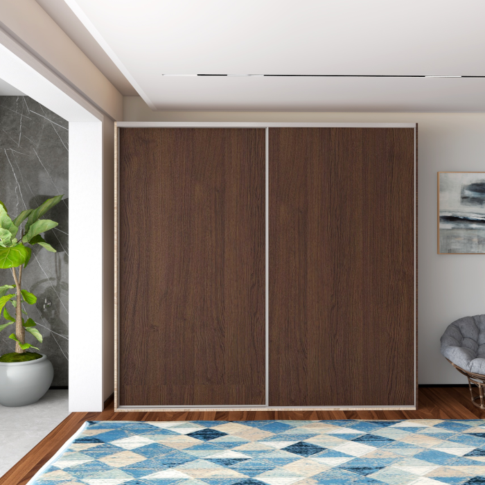Dulap Dormitor usi Culisante H200 x A60 x L120, Culoare Wenge, Pal 18mm, Manere Aluminiu [2]