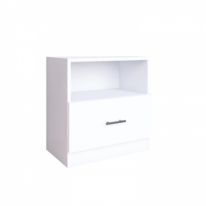 Noptiera Dana H40 cm x L40 cm x A40cm, Culoare Alb, Pal 18mm [5]