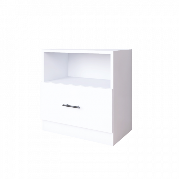 Noptiera Dana H40 cm x L40 cm x A40cm, Culoare Alb, Pal 18mm [3]