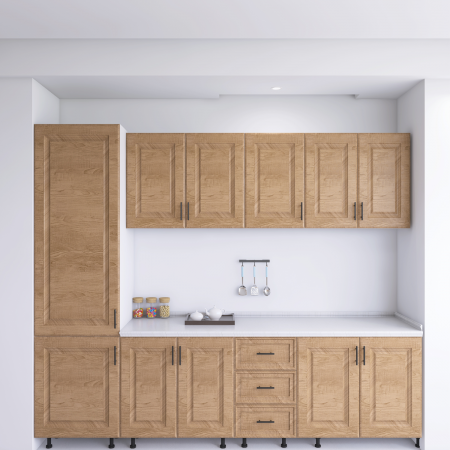 Bucatarie Torino 260 cm, Culoare Nuc, MDF 18mm, Blat Termorezistent 2,8 cm [2]