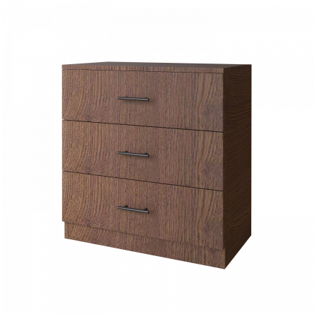 Comoda 3 sertare L80 cm x A43 cm x H75 cm, Culoare Wenge, Pal 18mm [1]