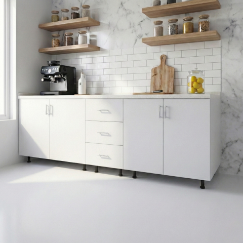 Corp Bucatarie L200 x H80 x A50cm, Culoare Alb,  Pal 18mm [1]