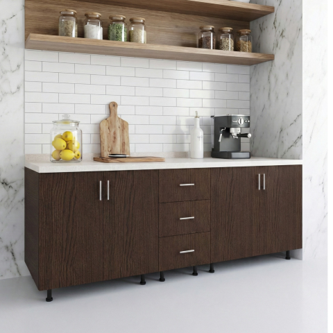 PROMOTII - Corp Bucatarie L200 x H80 x A50cm, Culoare  Wenge,  Pal 18mm