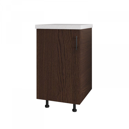 Corp Inferior Bucatarie L40 x H80 x A50 cm, Culoare Wenge, Blat Termorezistent 2,8cm [1]