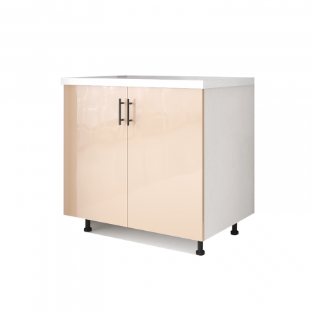 Corp Inferior Bucatarie L80 x H80 x A50 cm, Culoare Capucino, Blat Termorezistent 2,8cm [2]